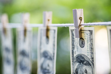 money on laundry line