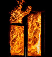 house fire in window