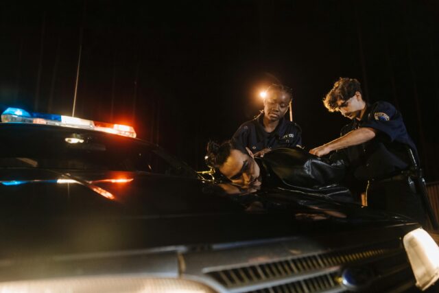 man getting arrested